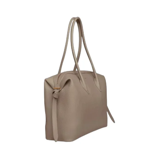 Large Brioche Duffle - Taupe Pebble Grained Leather