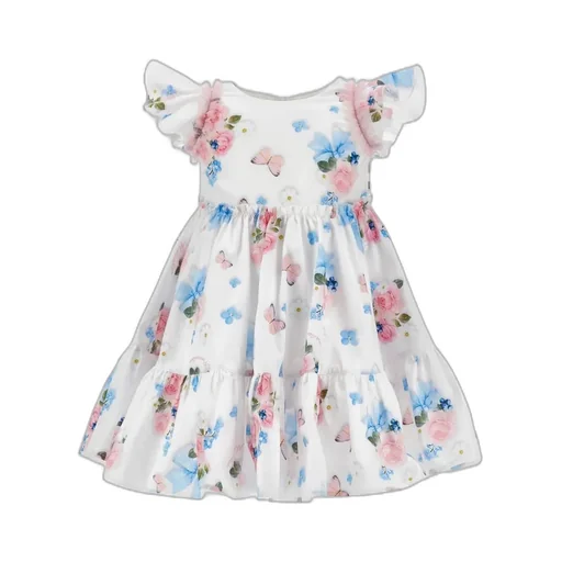 Ruffled Floral-Print Dress