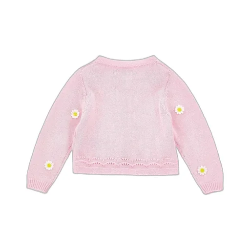 Monnalisa Daisy Crewneck Cardigan