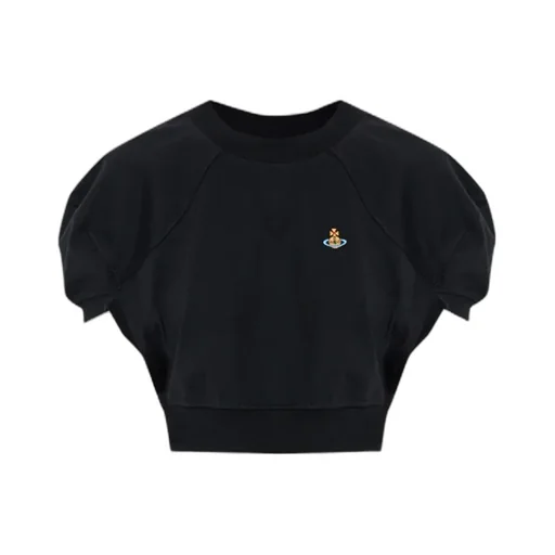 Vivienne Westwood Logo Embroidered Cropped Top