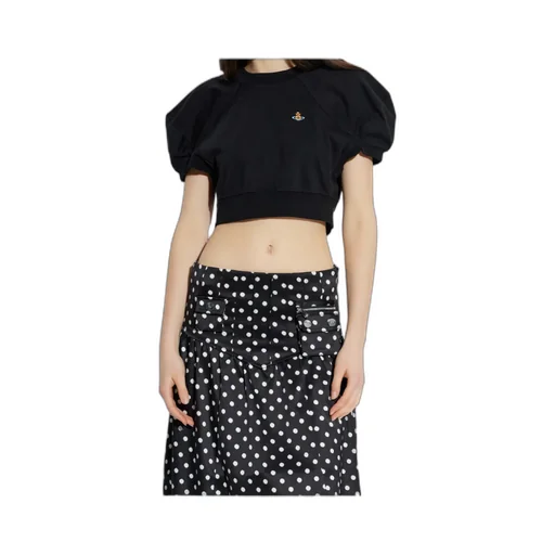 Vivienne Westwood Logo Embroidered Cropped Top