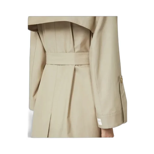 Belted Water-Repellent Twill Trench Coat - Sand