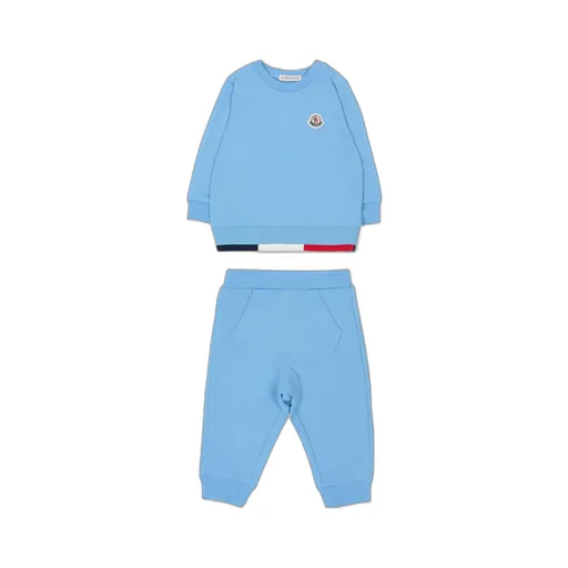 Moncler Enfant Tricolor-Trimmed Sweatsuit Set