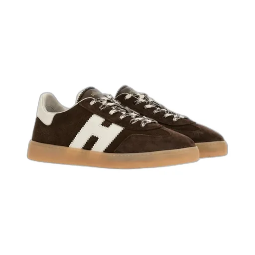 Hogan Logo-Patch Lace-Up Sneakers