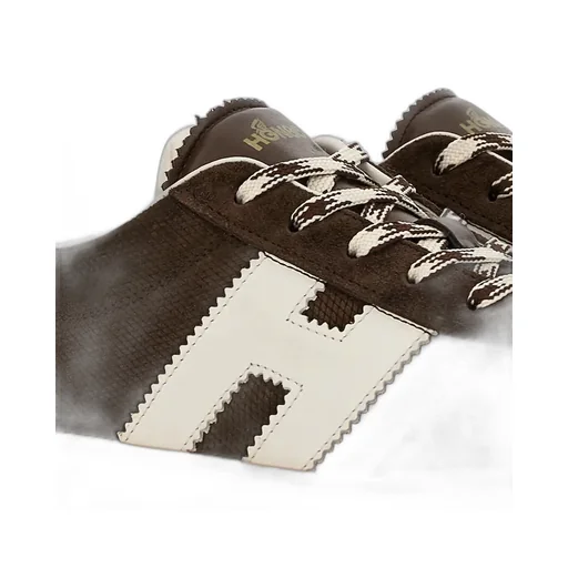 Hogan Logo-Patch Lace-Up Sneakers