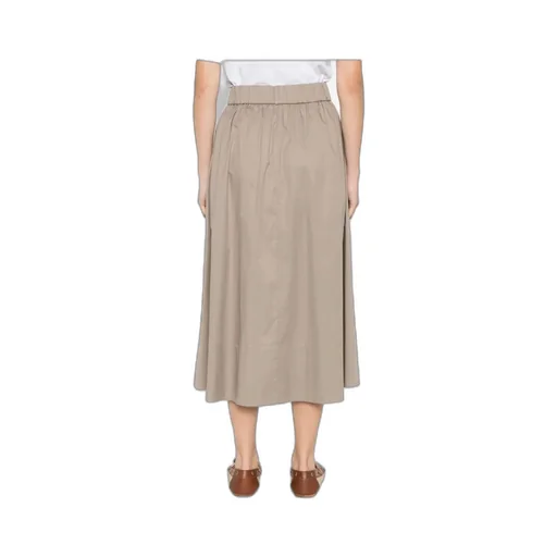 A-Line Pleated Midi Skirt