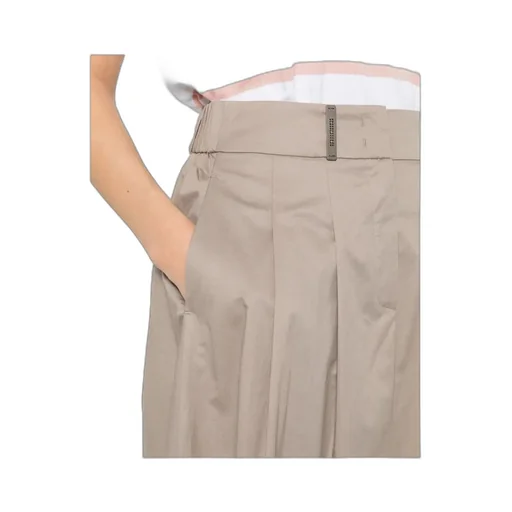 A-Line Pleated Midi Skirt