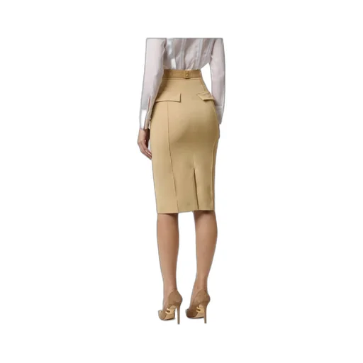 Skirt In Technical Bi-Elastic Fabric With Belt