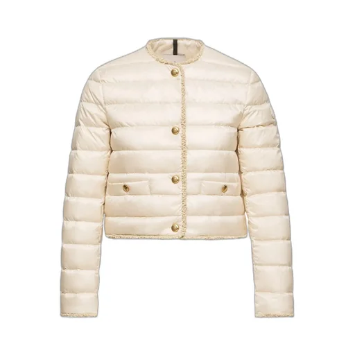 Fleurs Bouclé-Trimmed Short Down Jacket