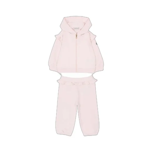 Moncler Enfant Ruffle-Trimmed Logo Embroidered Set