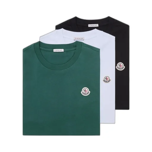 Moncler Logo Patch Crewneck Three-Pack T-Shirts