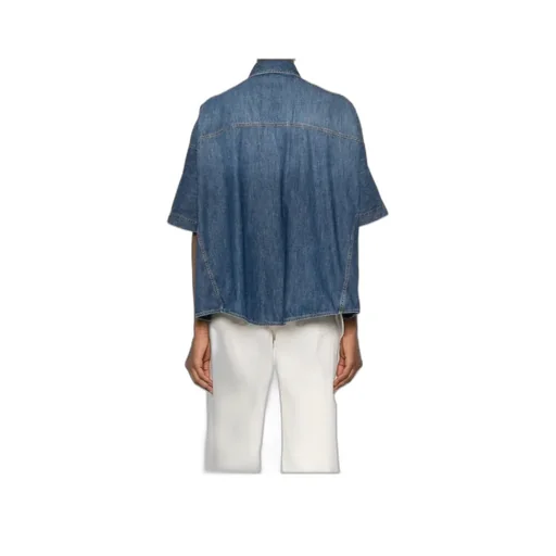 Short-Sleeved Denim Shirt