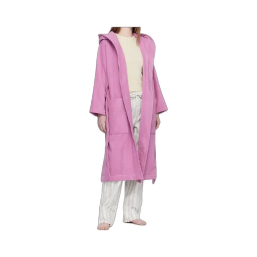 Lace-Up Hooded Bathrobe