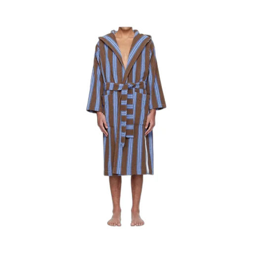 Striped Hooded Bathrobe