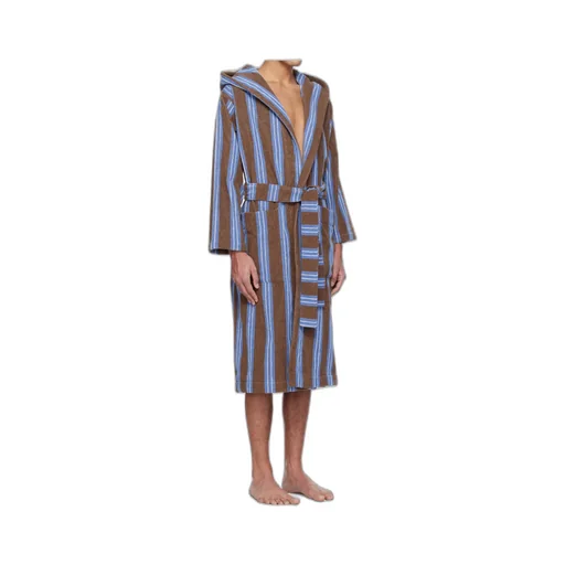 Striped Hooded Bathrobe
