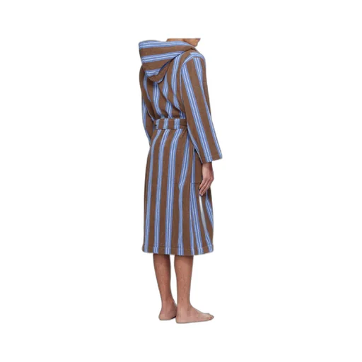 Striped Hooded Bathrobe