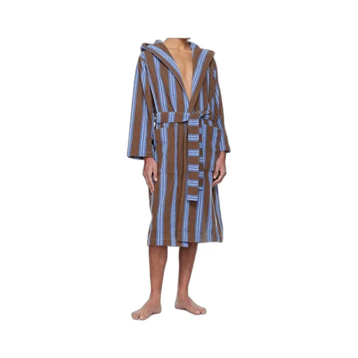 Striped Hooded Bathrobe