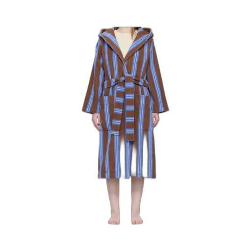 Striped Hooded Bathrobe