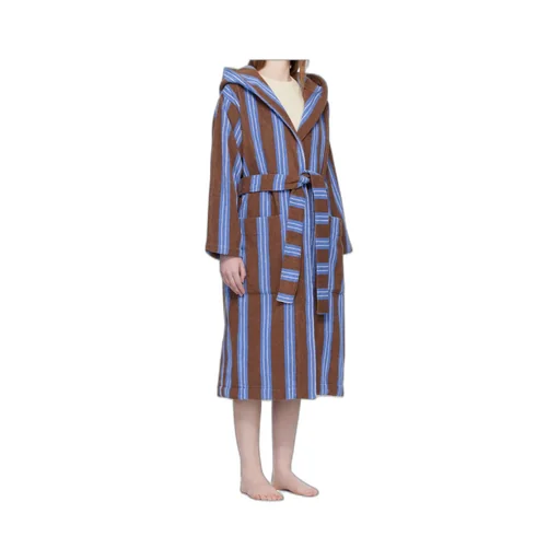 Striped Hooded Bathrobe