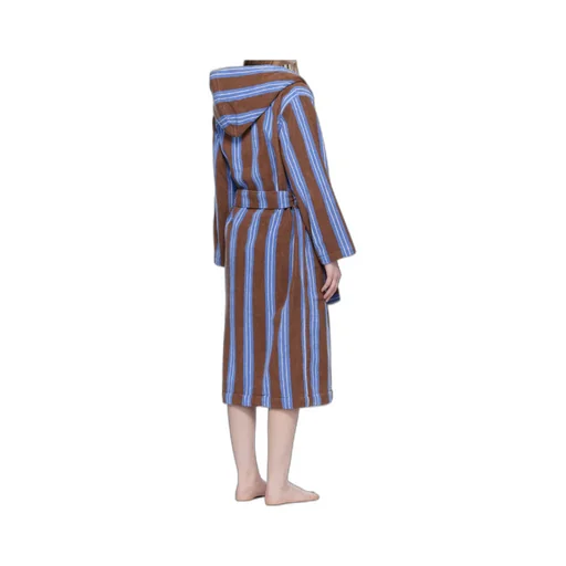 Striped Hooded Bathrobe