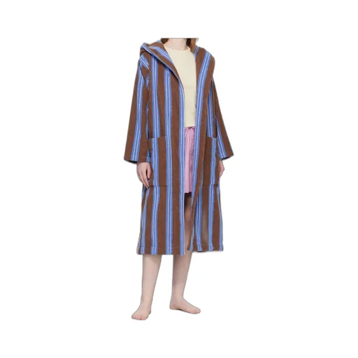 Striped Hooded Bathrobe