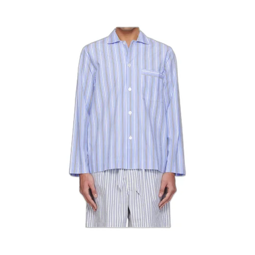 Long-Sleeved Striped Pajama Shirt