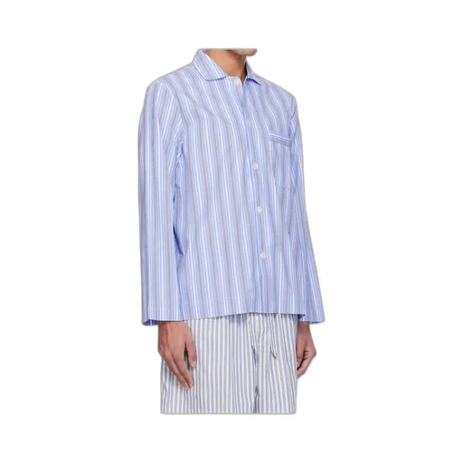 Long-Sleeved Striped Pajama Shirt