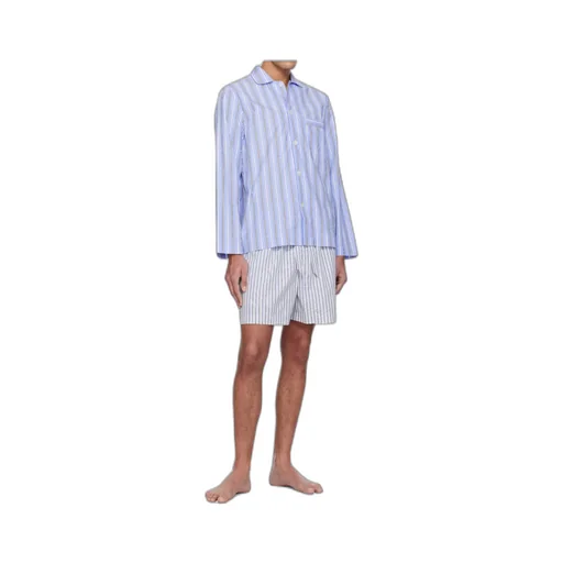 Long-Sleeved Striped Pajama Shirt