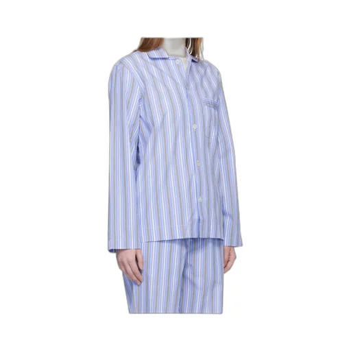 Long-Sleeved Striped Pajama Shirt