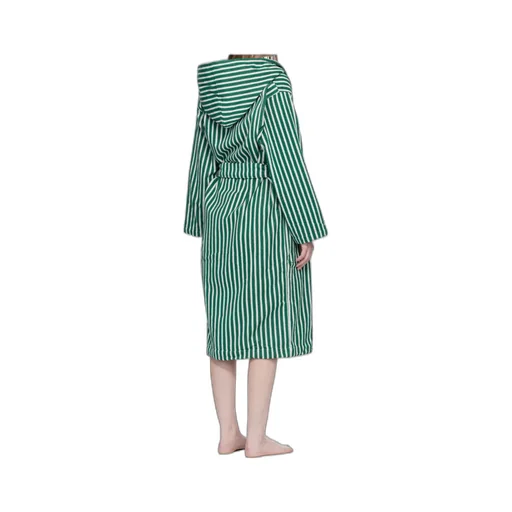 Striped Hooded Bathrobe
