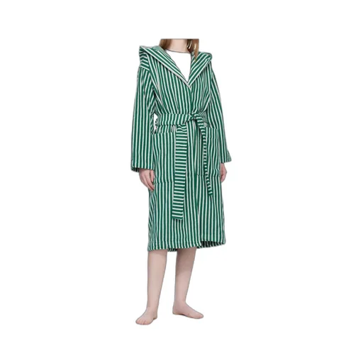 Striped Hooded Bathrobe