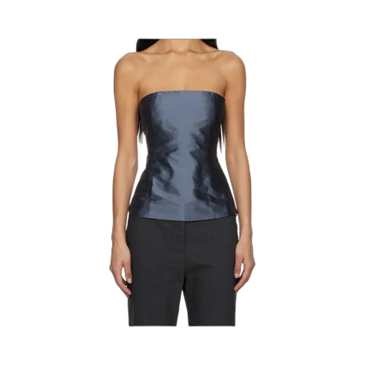 Panelled Strapless Top