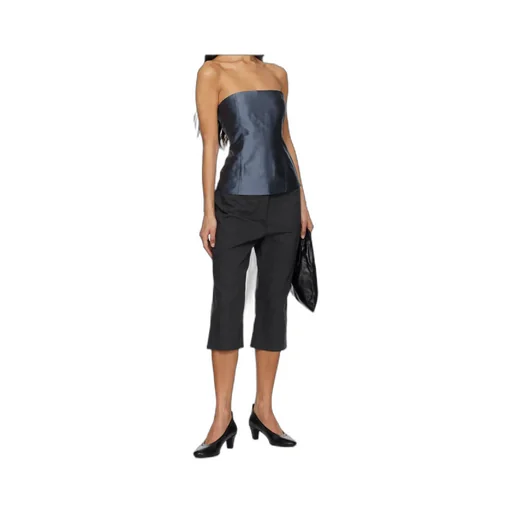 Panelled Strapless Top