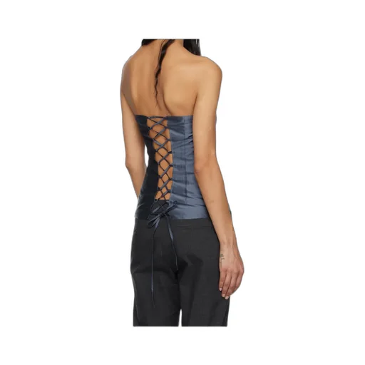 Panelled Strapless Top