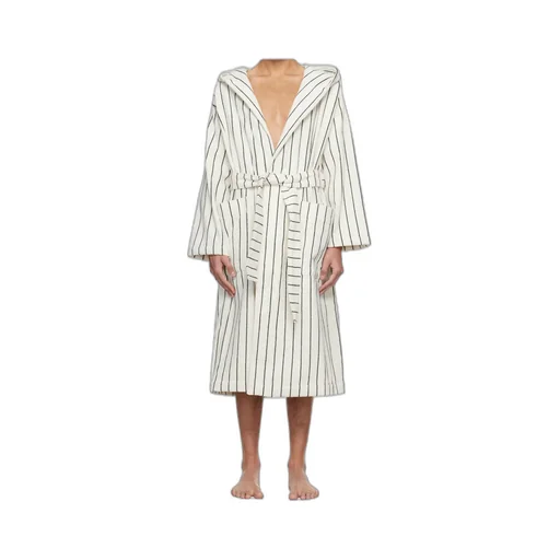 Terry Hooded Lace-Up Bathrobe