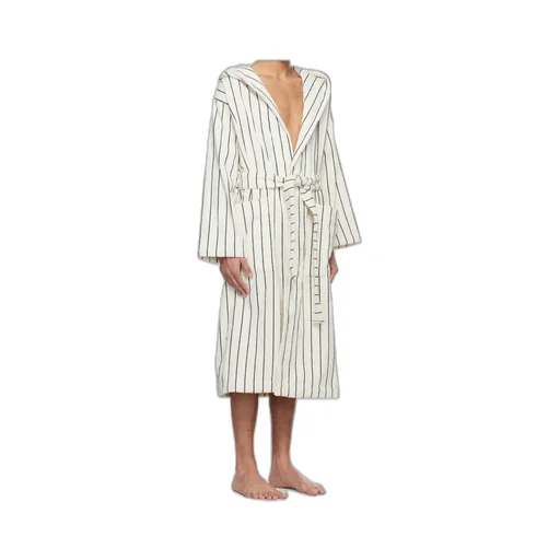 Terry Hooded Lace-Up Bathrobe