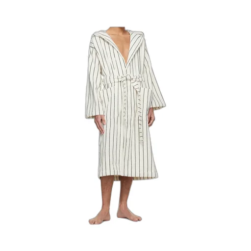 Terry Hooded Lace-Up Bathrobe