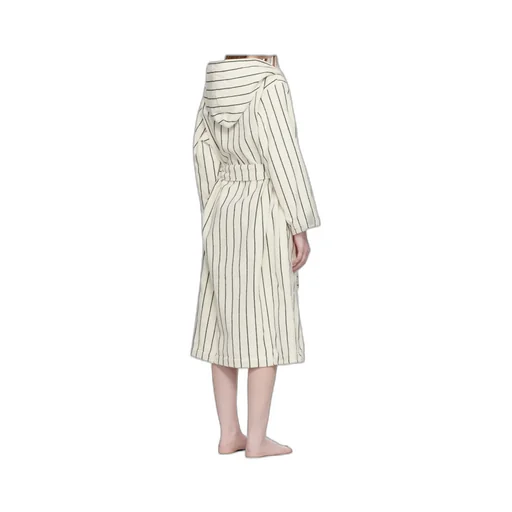 Terry Hooded Lace-Up Bathrobe