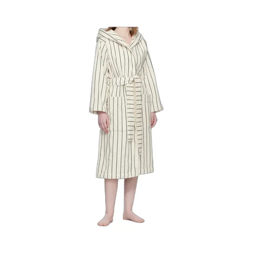 Terry Hooded Lace-Up Bathrobe