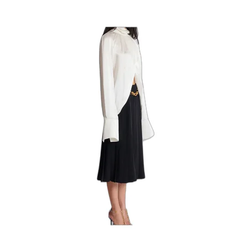 Balmain Draped High Neck Blouse