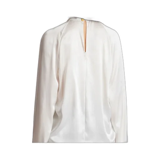 Balmain Draped High Neck Blouse
