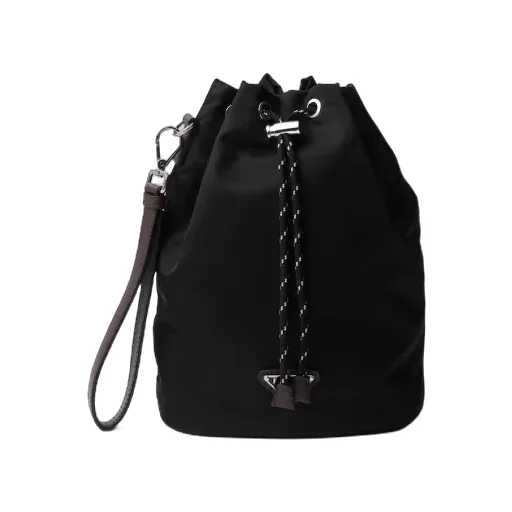 Prada Speedrock Re-Nylon And Leather Pouch