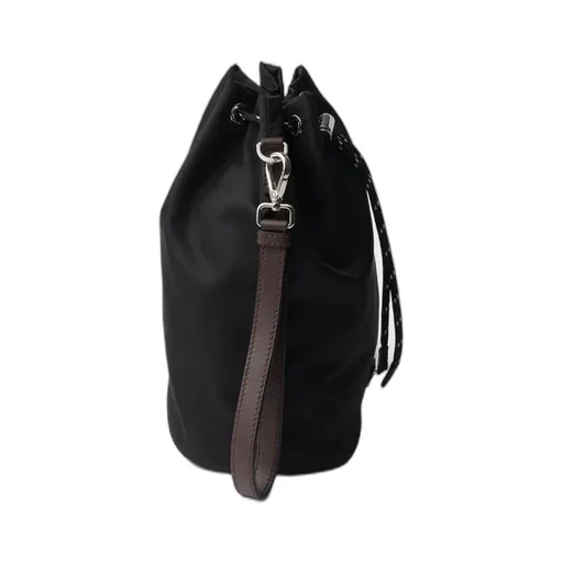 Prada Speedrock Re-Nylon And Leather Pouch