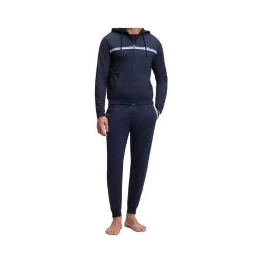 Cotton-Terry Tracksuit Bottoms With Stripes And Logo