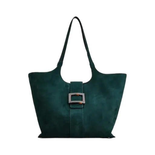 Belle Vivier Medium Shopping Bag In Suede