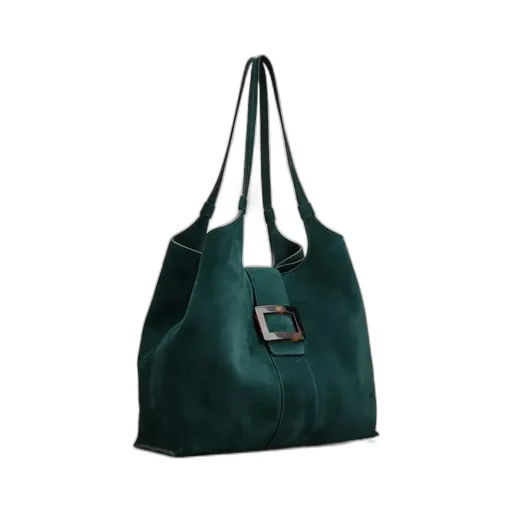 Belle Vivier Medium Shopping Bag In Suede
