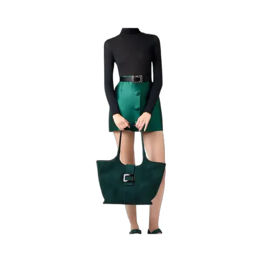 Belle Vivier Medium Shopping Bag In Suede