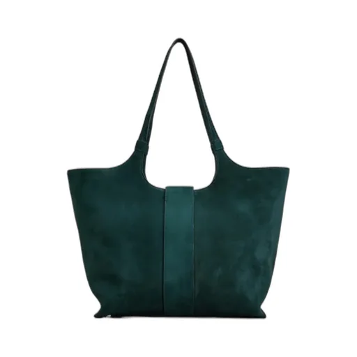 Belle Vivier Medium Shopping Bag In Suede