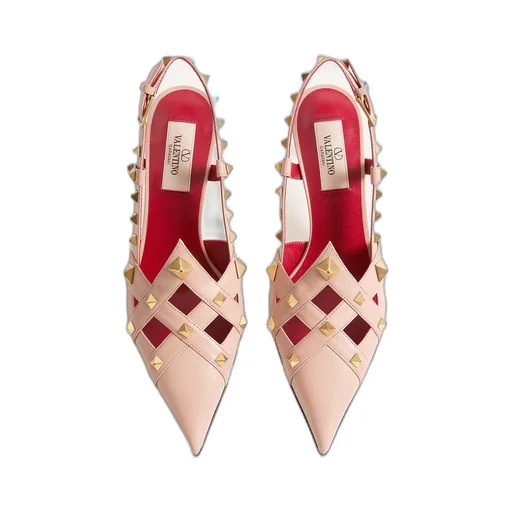 Valentino Garavani Studdy Slingback Pointed Toe Pumps