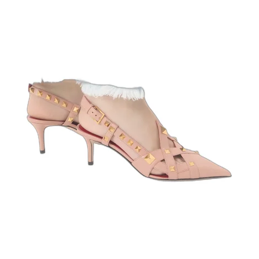 Valentino Garavani Studdy Slingback Pointed Toe Pumps
